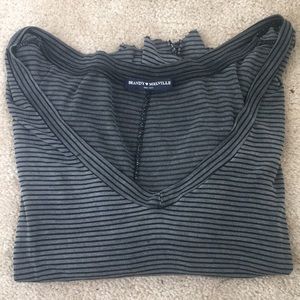 Cropped striped brandy Melville tee shirt